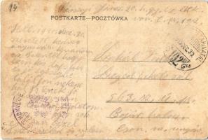 1915 Warszawa, Warschau, Warsaw; Brücke / Most / bridge, tram (EK)