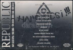 1993 Republic zenekar tagjainak aláírásai (Nagy László Attila, Patai Tamás, Tóth Zoltán, Boros Csaba...