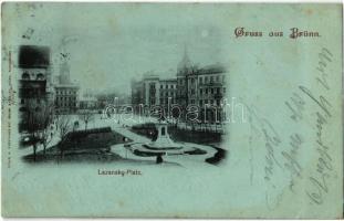 1898 Brno, Brünn; Lazansky-Platz / square, monument. Ascher & Redlich (fl)