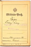 1902 Budapest, német nyelvű katonakönyv, 24. számú hadtest