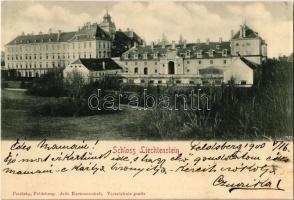 1900 Lednice, Lednice-Valtice, Feldsberg-Eisgrub, Eisgrub; Schloss Liechtenstein / castle. Pateisky phot.