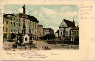 1902 Olomouc, Olmütz; Niederring / square, market. Verlag von Ed. Hölzel (EK)