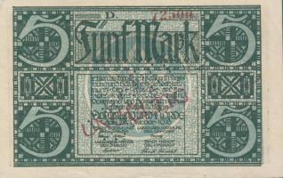 Német Birodalom/Weimari Köztársaság/Dortmund u. Hörde 1918. 5M hivatalos érvénytelenítéssel T:I-