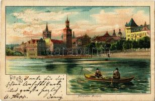 1899 Praha, Prag, Prague; Altstädter Mühlen. litho