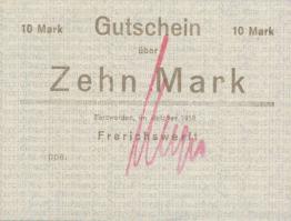 Német Birodalom/Weimari Köztársaság/Einswarden 1918. 10M vastag papíron T:I