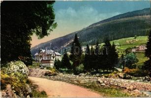 1919 Spindleruv Mlyn, Spindelmühle, Spindlermühle; Hotel Deutscher Kaiser. Verlag von P. Fiebach / hotel