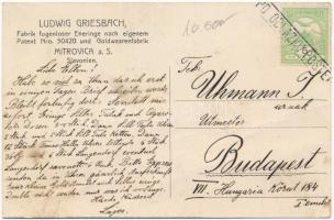 Szávaszentdemeter, Mitrovice, Mitrovitz an der Save, Sremska Mitrovica; Ludwig Griesbach jegygyűrű é...