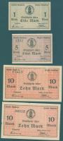 Német Birodalom/Weimari Köztársaság/Emden 1919. 1M, 5M, 10M (2x) klf víriánsok T:I,I-