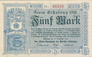 Német Birodalom/Weimari Köztársaság/Erkelenz 1918. 5M T:I