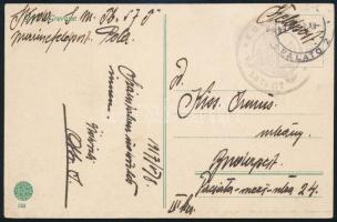 1917 Tábori posta képeslap / Field postcard K.u.K. KRIEGSMARINE / S.M. Tb. 57T