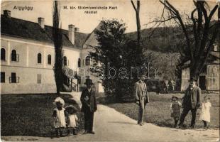 1917 Algyógy, Geoagiu; M. kir. földmívesiskolai kert / garden and park of the farming school (EK)