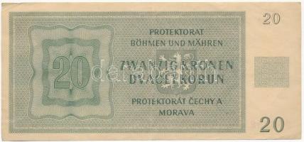 Német Harmadik Birodalom / Cseh-Morva Protektorátus 1944. 20K T:II-,III German Third Reich / Protect...