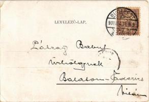 1901 Children with bird. litho (vágott / cut)