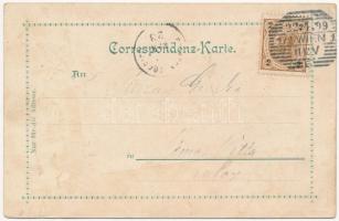 1899 Young girls playing badminton. Serie 4. Koch & Palm. litho (r)