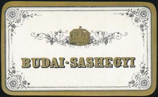 cca 1910 Budai-Sashegyi aranynyomásos borcímke szép állapotban