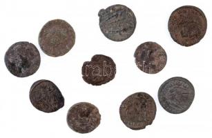 10db római Br érme, gyenge tartásban T:vegyes 10pcs of Roman Br coins, in bad condition C:mixed