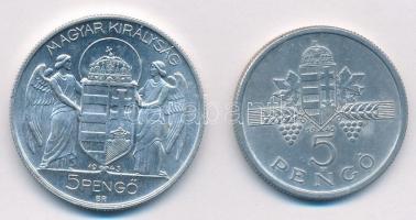 1943. 5P Al "Horthy Miklós születésének 75. évfordulója" + 1945. 5P Al "Parlament&quo...