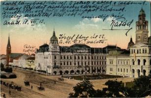 1913 Arad, Városháza tér. Kerpel Izsó kiadása / town hall, square (EK)