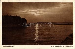 1933 Balatonboglár, esti hangulat a kikötőben