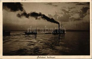 1931 Balaton, balatoni halászat, gőzhajó (EK)