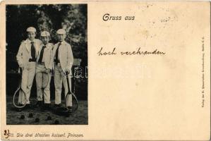 1898 Die drei ältesten kaiserl. Prinzen / The three oldest sons of Wilhelm II (EK)