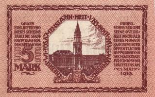 Német Birodalom/Weimari Köztársaság/Kiel 1918. 5M 2klf db, 10M (2x) T:I,II Összesen 4db!