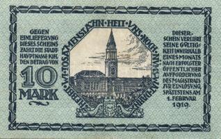 Német Birodalom/Weimari Köztársaság/Kiel 1918. 5M 2klf db, 10M (2x) T:I,II Összesen 4db!