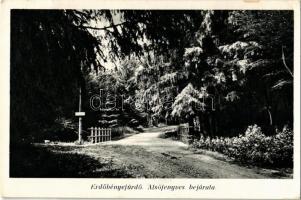 1937 Erdőbénye-fürdő, Alsófenyves bejárata. Mautlinger Miklós kiadása (EK)