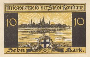 Német Birodalom/Weimari Köztársaság/Konstanz 1918. 5M, 10M mindkettő hivatalos érvénytelenítéssel T:...