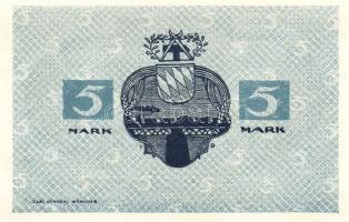 Német Birodalom/Weimari Köztársaság/Lauterecken 1918. 5M hivatalos érvénytelenítéssel T:I