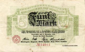Német Birodalom/Weimari Köztársaság/Neumünster 1918. 5M T:III