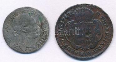 1870KB 10kr Ag "Váltó Pénz" + 1767. 1/2 Denár "Cu "Mária Terézia" T:3
Adam...