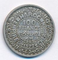 Marokkó 1953. 100Fr Ag T:2  Morocco 1953. 100 Francs Ag C:XF  Krause Y#52