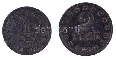 Albánia 1947. 1L Zn + 1947. 2L Zn T:2
Albania 1947. 1 Lek Zn + 1947. 2 Leke Zn C:XF
Krause KM#36, ...