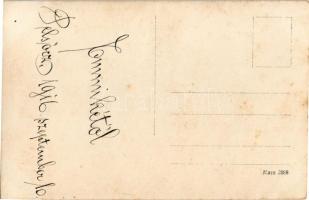 1916 Pelsőc, Plesivec (Gömör);  katona a szerelmével, hímzés / K.u.K. military, soldiers with his lo...