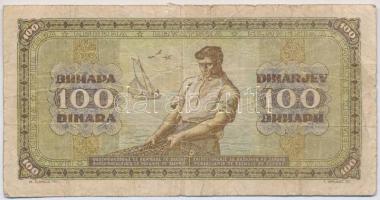 Jugoszlávia 1946. 100D T:IV 
Yugoslavia 1946. 100 Dinara C:G