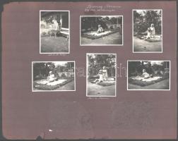 1930 Budapest, városképek, ünnepségek (Szabadság tér, őrségváltás a Várban, Városliget), 7 db albuml...