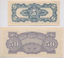Fülöp-szigetek / Japán megszállás 1942. 5c "PG" betűjel + 50c "PI" betűjel T:I-,...
