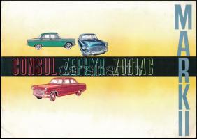 cca 1960 Ford Consul Zephyr Zodiac személygépkocsi német nyelvű prospektusa, fotókkal, illusztrációkkal.