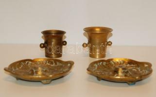 Kis réz tétel: 2 db mini mozsár + 2 db dísz