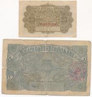Románia / Német megszállás 1917. 25b "ROMANIA TIMBRU SPECIAL" felülbélyegzéssel + 5L román...