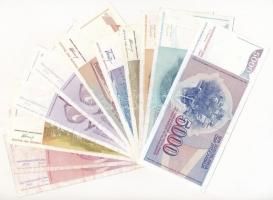 Jugoszlávia 1985-1993. 10 - 500.000.000.000D (11x) T:II-III
Yugoslavia 1985-1993. 10 - 500.000.000....