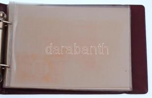 16 lapos (155x211mm), kétgyűrűs bankjegy berakó, használt jó állapotban