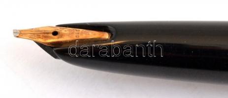 Mont Blanc íróasztali töltőtoll, 14K aranyozott tollheggyel, jó állapotban, tartó nélkül, h: 17 cm