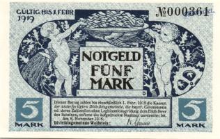 Német Birodalom/Weimari Köztársaság/Wolfstein 1918. 5M, 20M pár, mindkettő hivatalos érvénytelenítéssel T:I