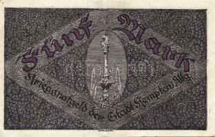 Német Birodalom/Császárság/ Kempten 1918. 5M(2x) egymásutáni sorszámmal T:II