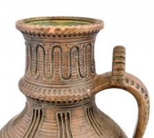 Mázas kerámia korsó, kis lepattanásokkal, m: 42 cm