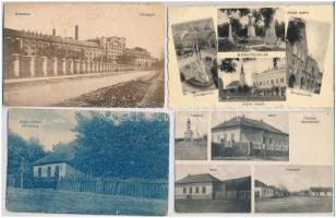 4 db RÉGI magyar város képeslap: Szerencs, Szomolya, Kiskunhalas, Kántorjánosi / 4 pre-1945 Hungarian town-view postcards: Szerencs, Szomolya, Kiskunhalas, Kántorjánosi