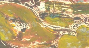 Szántó Piroska jelzéssel: Női alak. Olaj, papír, üvegezett fa keretben, enyhén sérült (sarkaiban gyű...