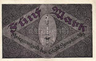 Német Birodalom/Császárság/ Kempten 1918. 5M(2x) egymásutáni sorszámmal T:II